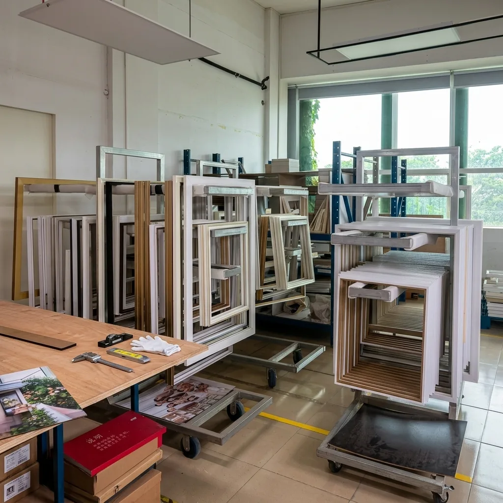Inside the Qitong Arts production facility - professional wall art workshop
