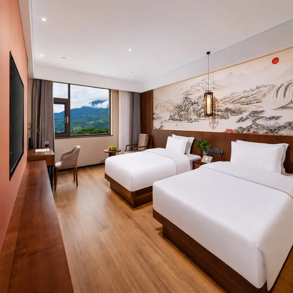 Xiamen hotel custom framed landscape panel